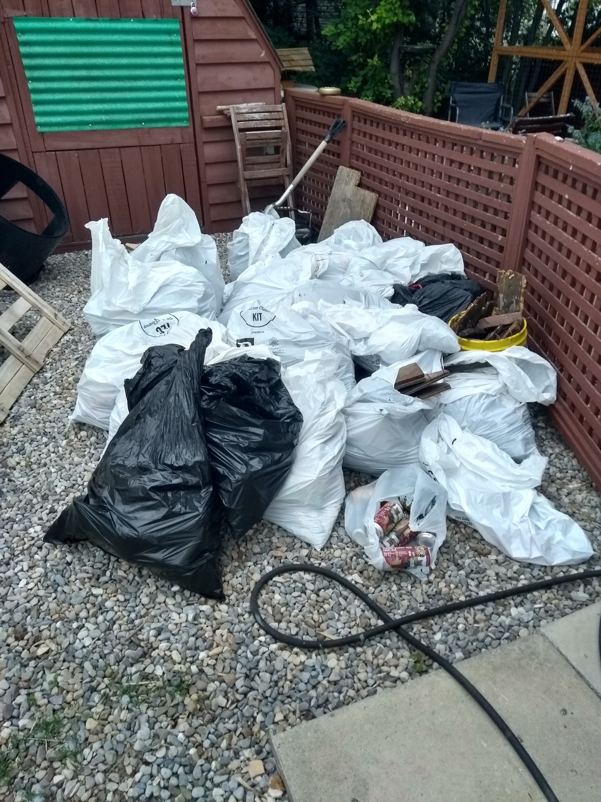 Bags of garbage picked up from Calgary parks and other wild space areas