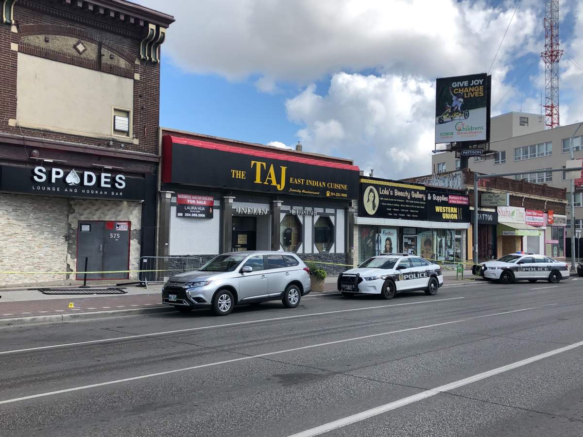 Spades nightclub at 575 Portage just after 11 a.m. on Saturday.