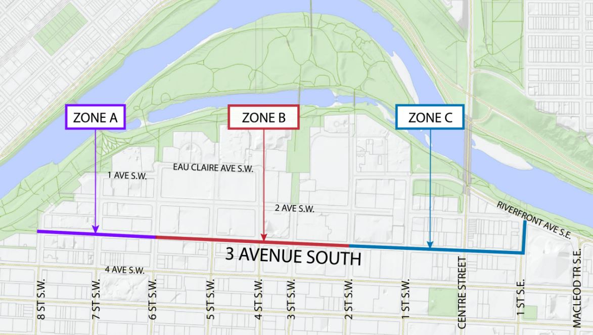 A map of the detour.