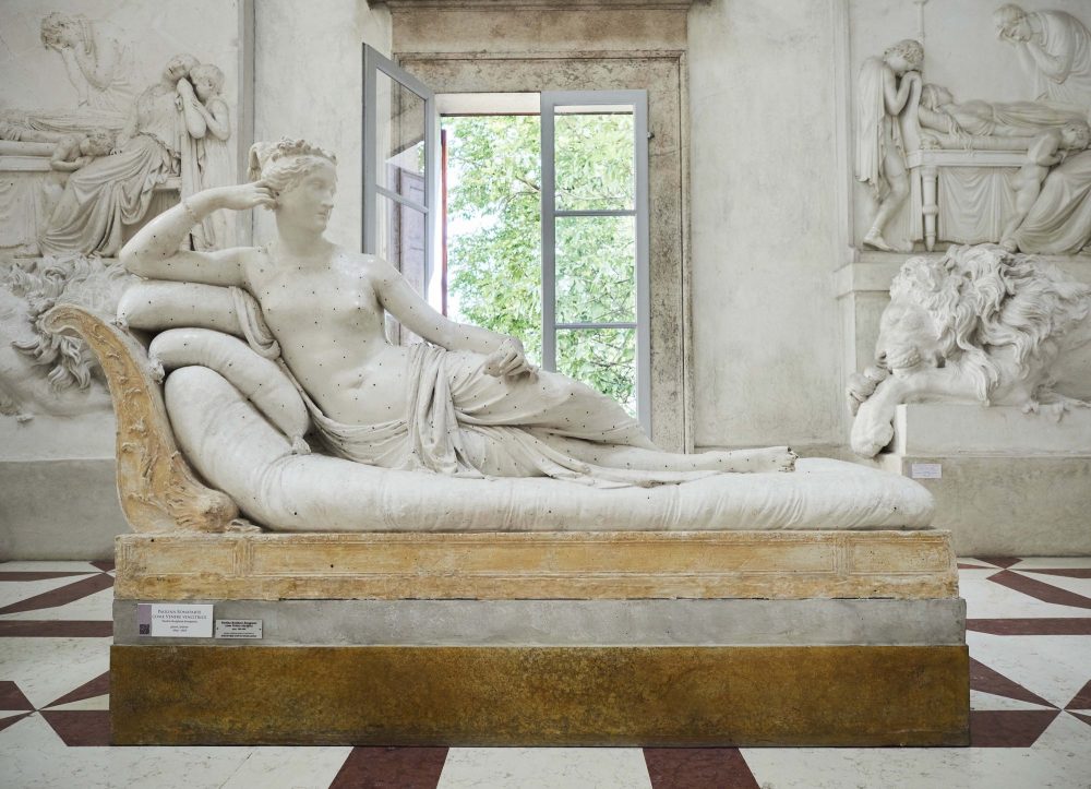 A plaster cast model of Venus Victrix is shown at the Gypsotheca Museum in Possagno, Italy, after it was damaged by a tourist.