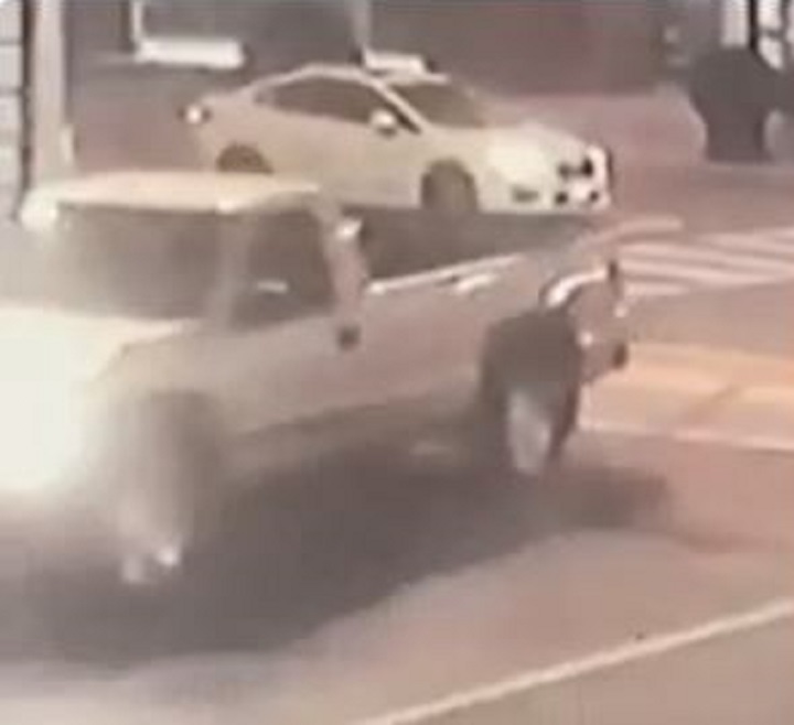 Police released a surveillance photo of a vehicle in Aurora before it allegedly damaged a rainbow crosswalk.