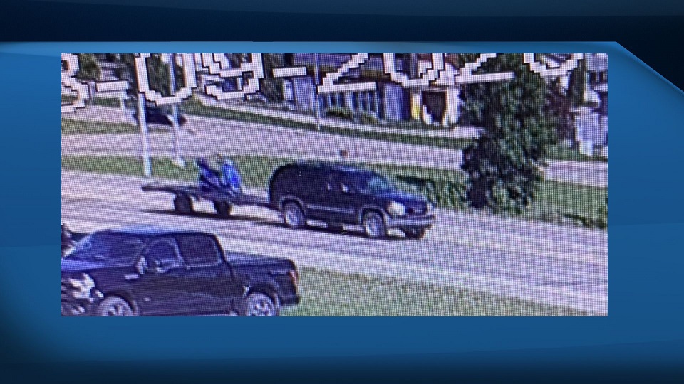 A photo of a suspect vehicle believed to have been involved in a fatal hit-and-run near Red Deer, Alta.