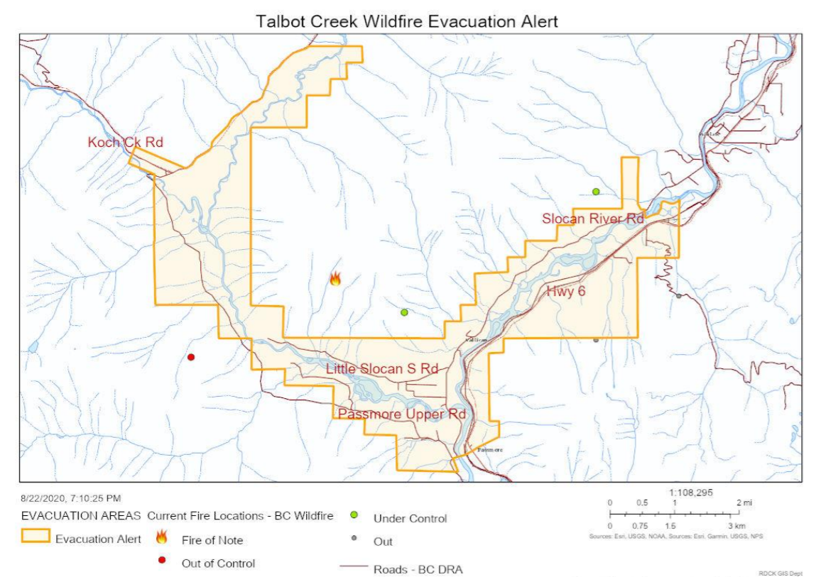305 homes on evacuation alert due to wildfire in Slocan Valley - image