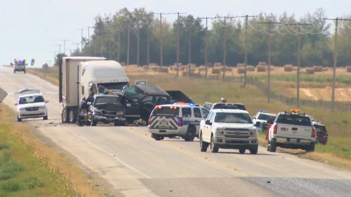 Emergency services were called to a multi-vehicle collision near Wakaw, Sask., on Tuesday.
