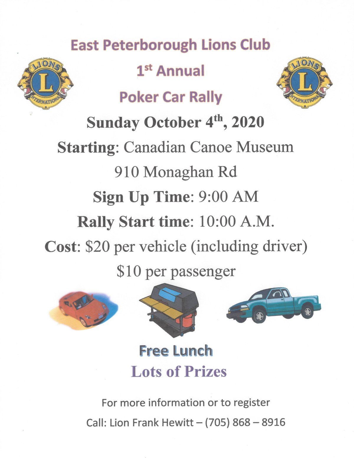 East Peterborough Lions Club 1st Annual Car Rally - image
