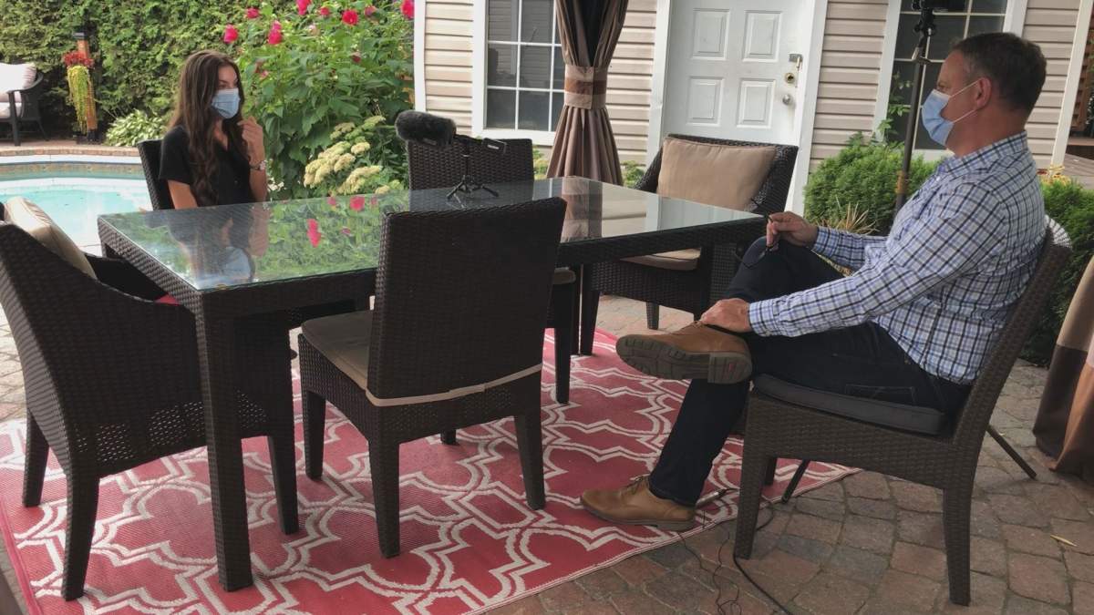 Sarah-Laurence Côté with reporter Michael Armstrong / Barry Donnelly/Global News