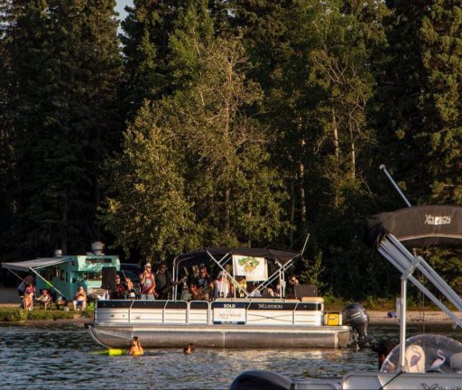Musicians perform at one of Gator’s Boat Concerts on Candle Lake.