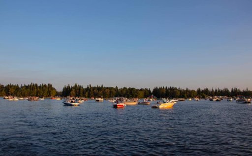 A view from one of Gator’s Boat Concerts this summer on Candle Lake.