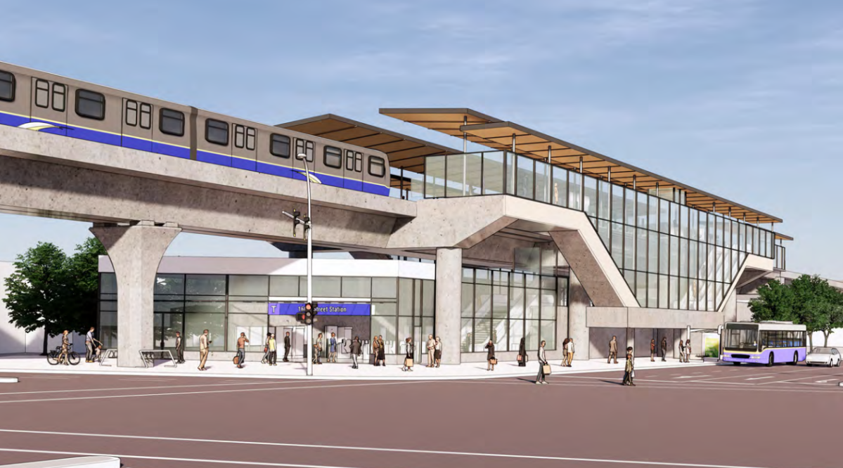 An artist’s rendering of the proposed 160th Street Station.
