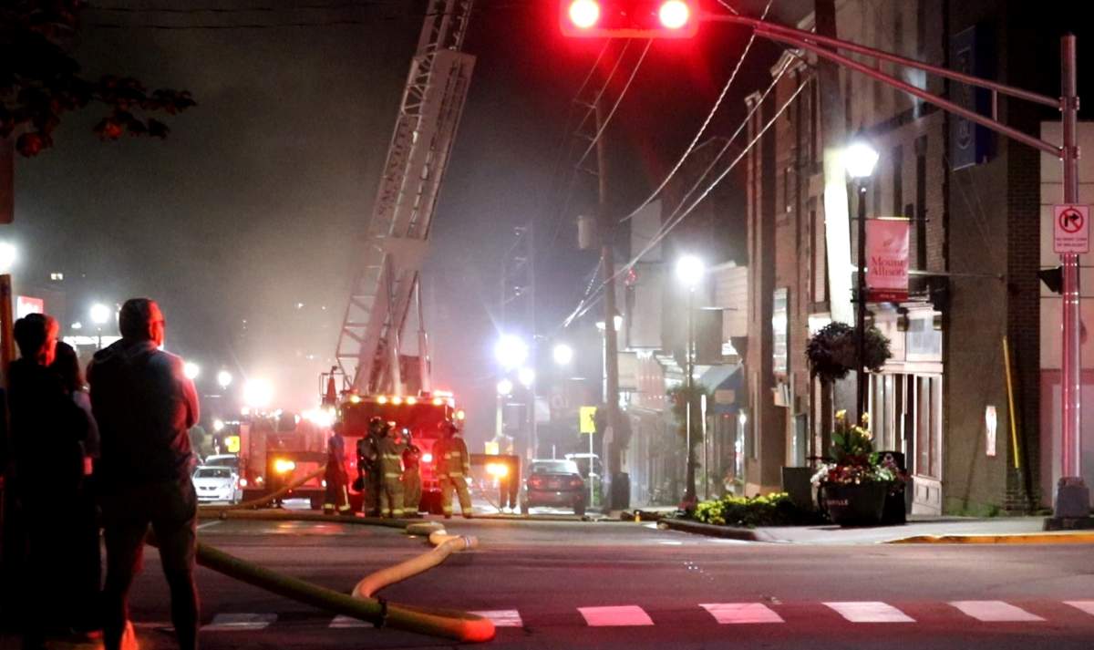An undisclosed number of people have been displaced as a result of a fire in Sackville, N.B., on Tuesday. 