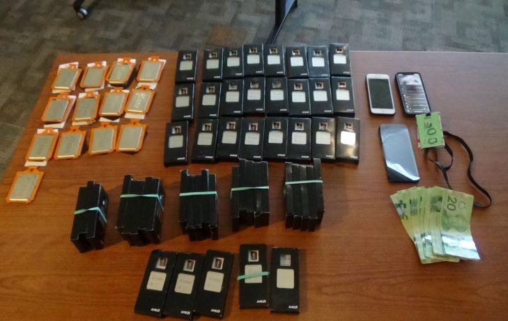 This past Friday, officers say they executed a search warrant at the suspect's home in Brampton, Ont., and seized 13 computer processors worth $5,100 each and 53 processors worth $419 each.