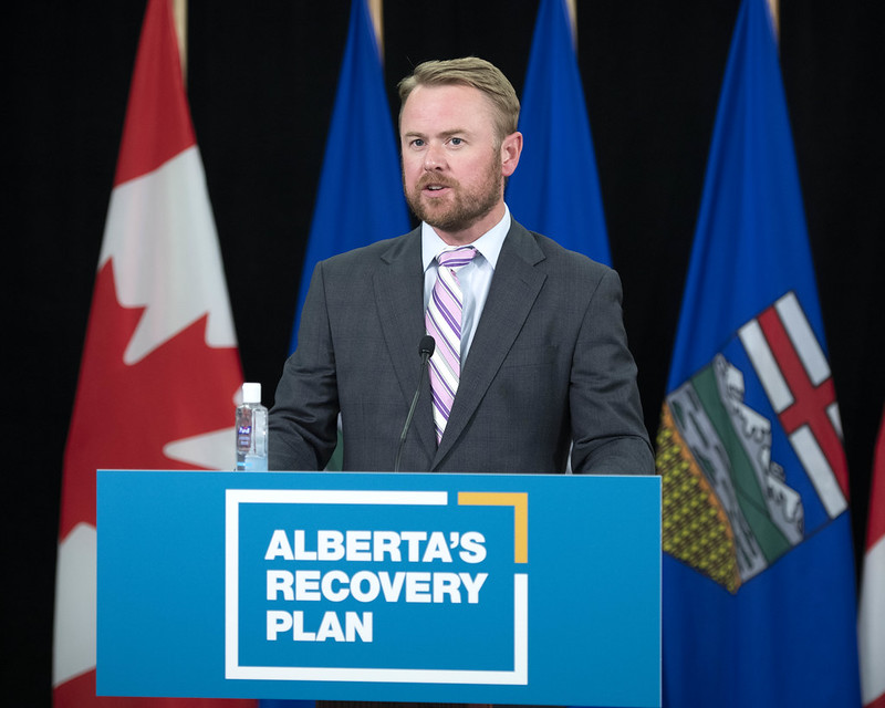 Alberta Health Minister Tyler Shandro on Sept. 1, 2020.