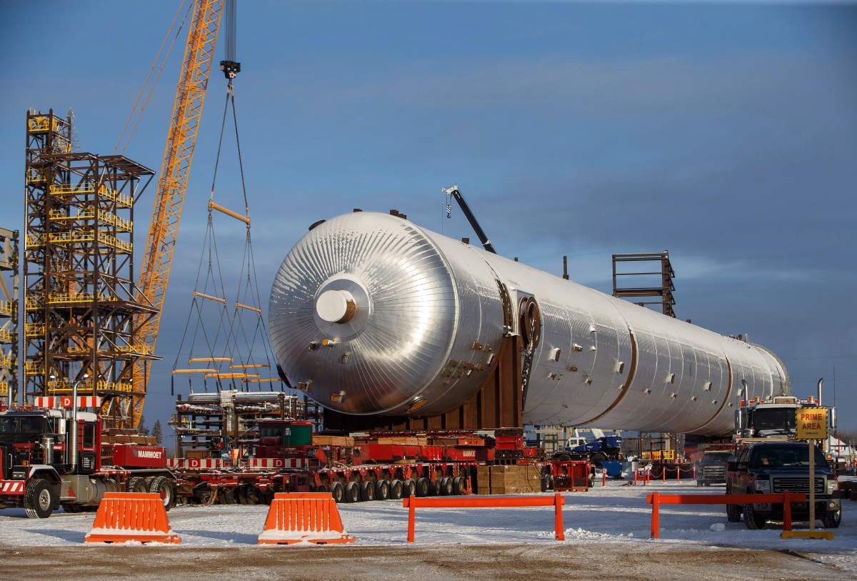 Inter Pipeline's Heartland Petrochemical Complex is shown under construction in Fort Saskatchewan, Alta., on Thursday, January 10, 2019. 