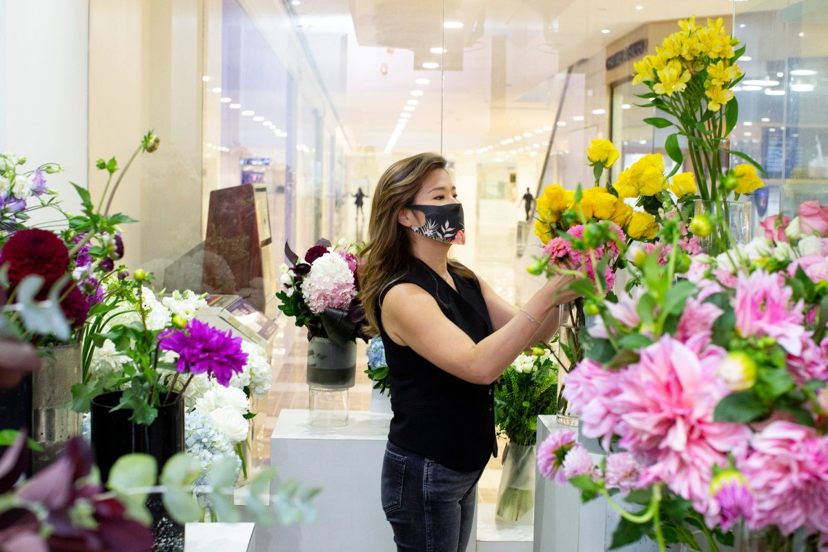 Yvonne Yang, owner of Pistil Flowers, is pictured in her Toronto store, on Wednesday, September 2, 2020. 