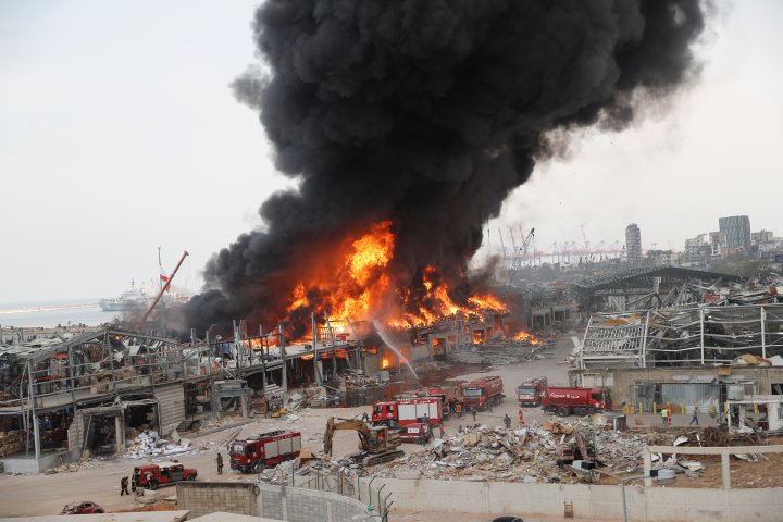 Huge fire breaks out in Beirut port area, more than 1 month after deadly explosion