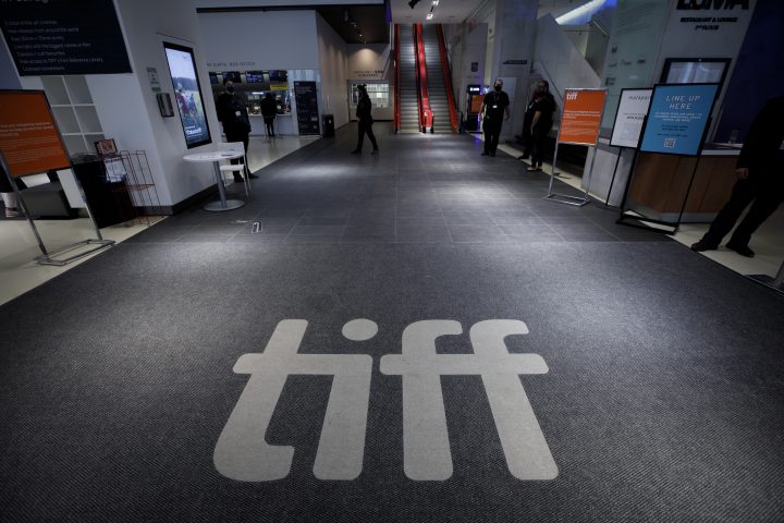 TIFF signage is pictured at Toronto International Film Festival's TIFF Bell Lightbox theatre on King St., in Toronto, ahead of the festival's opening night, Thursday, Sept. 10, 2020.