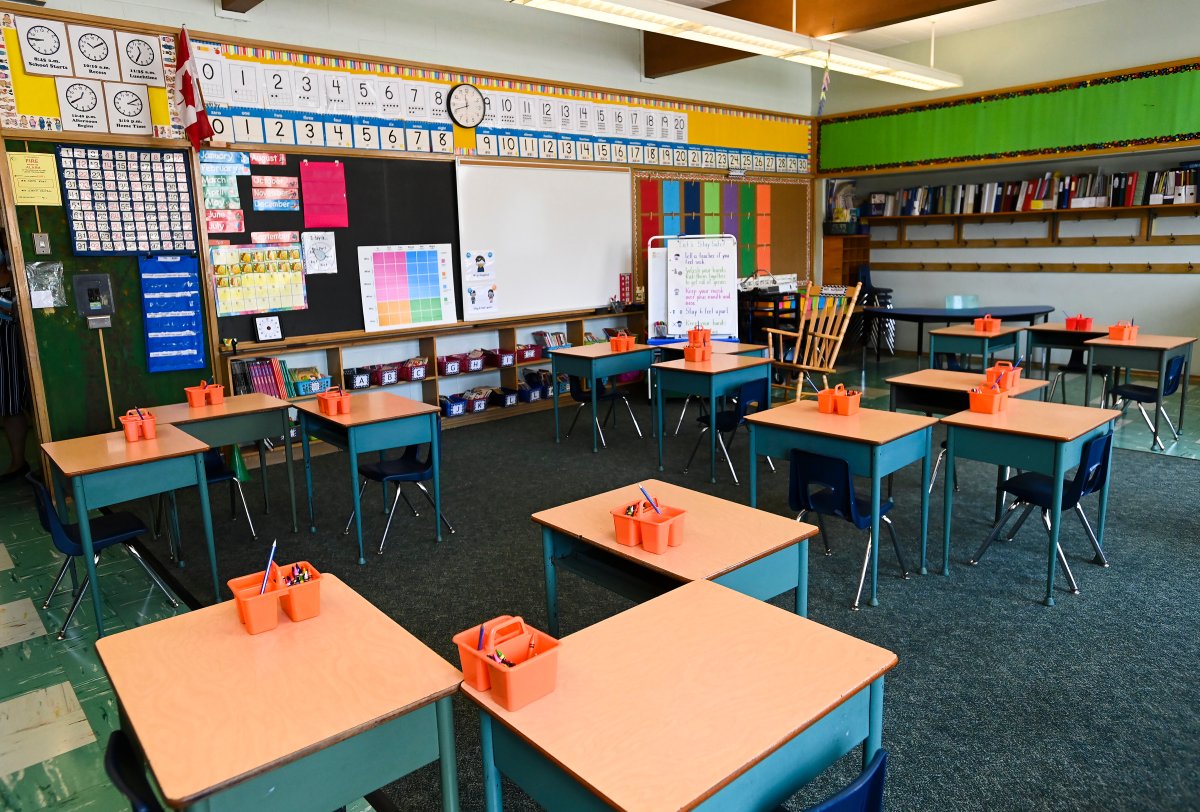 A grade two classroom is shown at Hunter's Glen Junior Public School which is part of the Toronto District School Board (TDSB) .