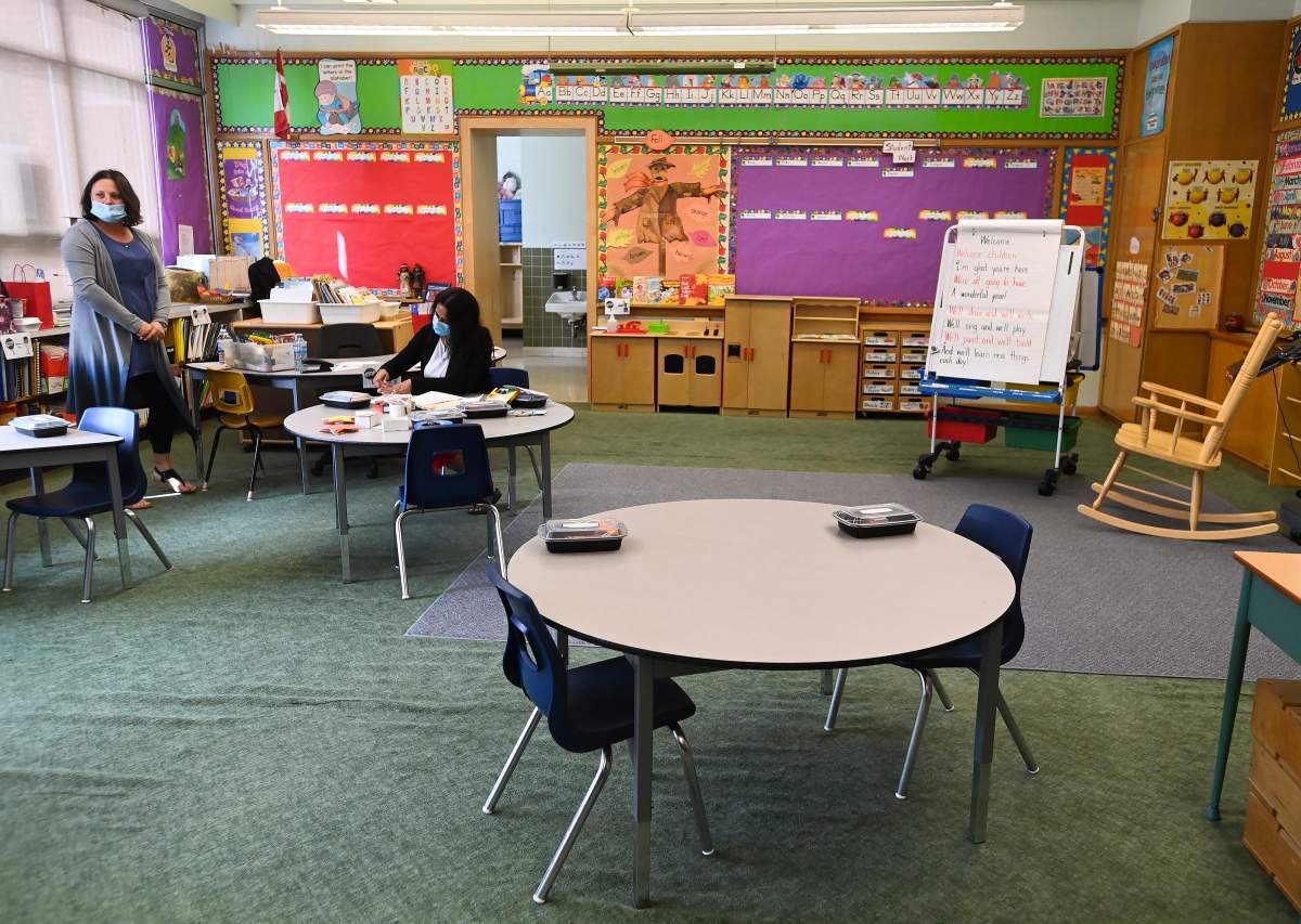 Vancouver police say the man walked into the school and then into a classroom with students and a teacher inside.