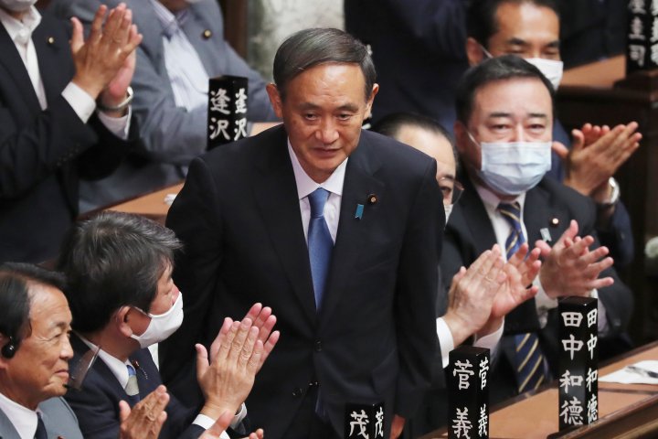 Yoshihide Suga voted Japan’s first new prime minister in 8 years by ruling party