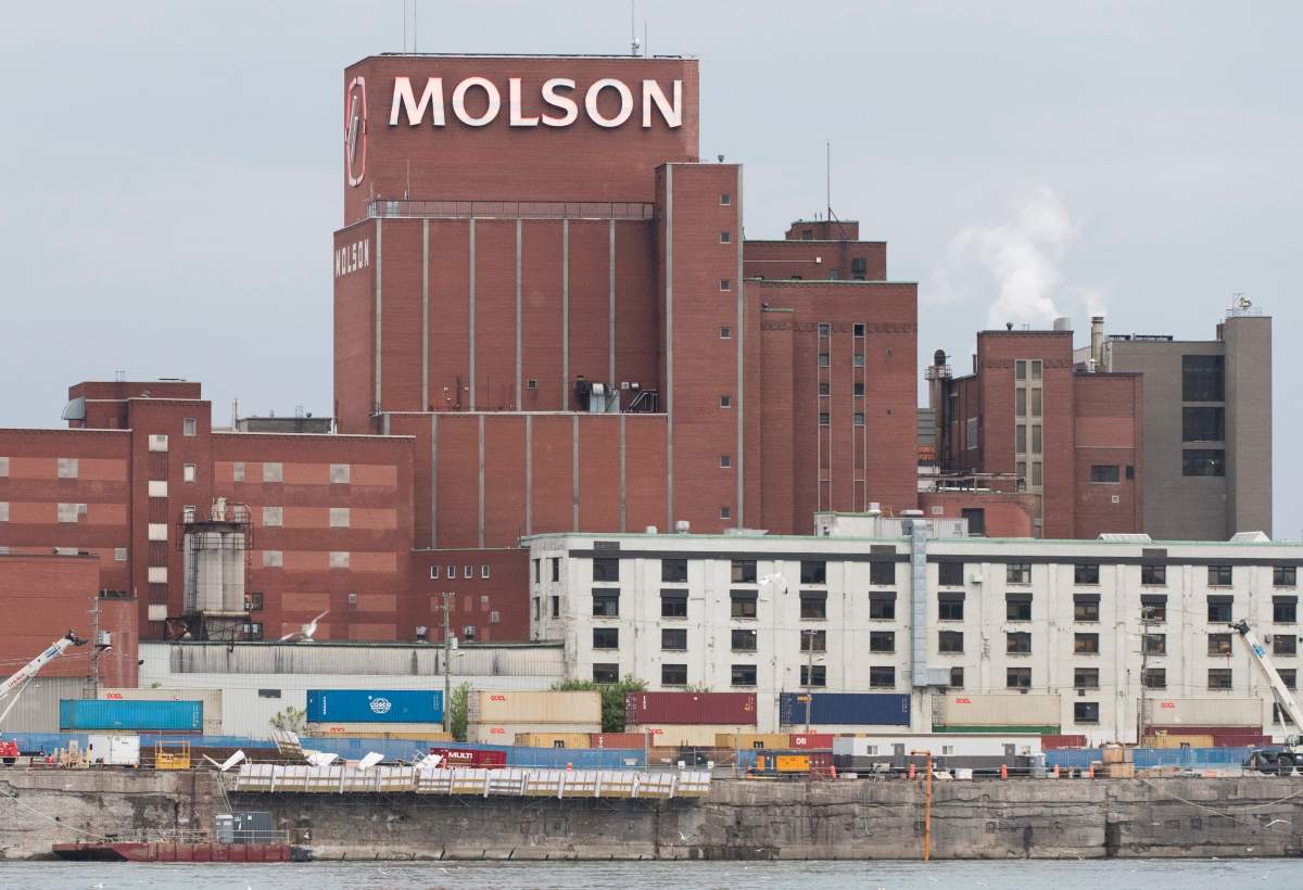 The Molson brewing company building is shown in Montreal, Tuesday, June 2, 2020. 