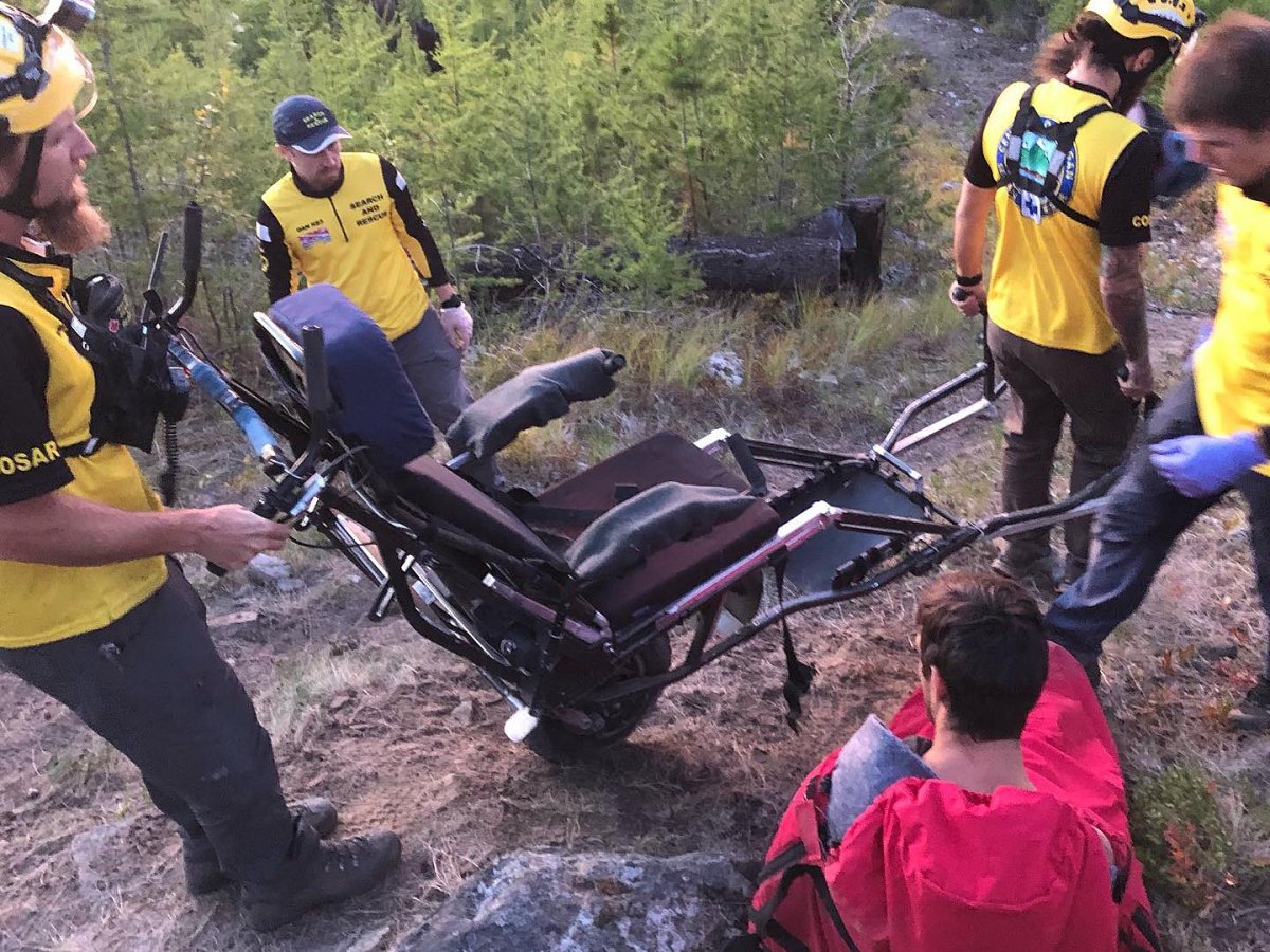 More than a dozen Central Okanagan Search and Rescue members responded to an injured mountain biker this week, with another seven responding to an empty, drifting ski boat on Okanagan Lake on the same day.
