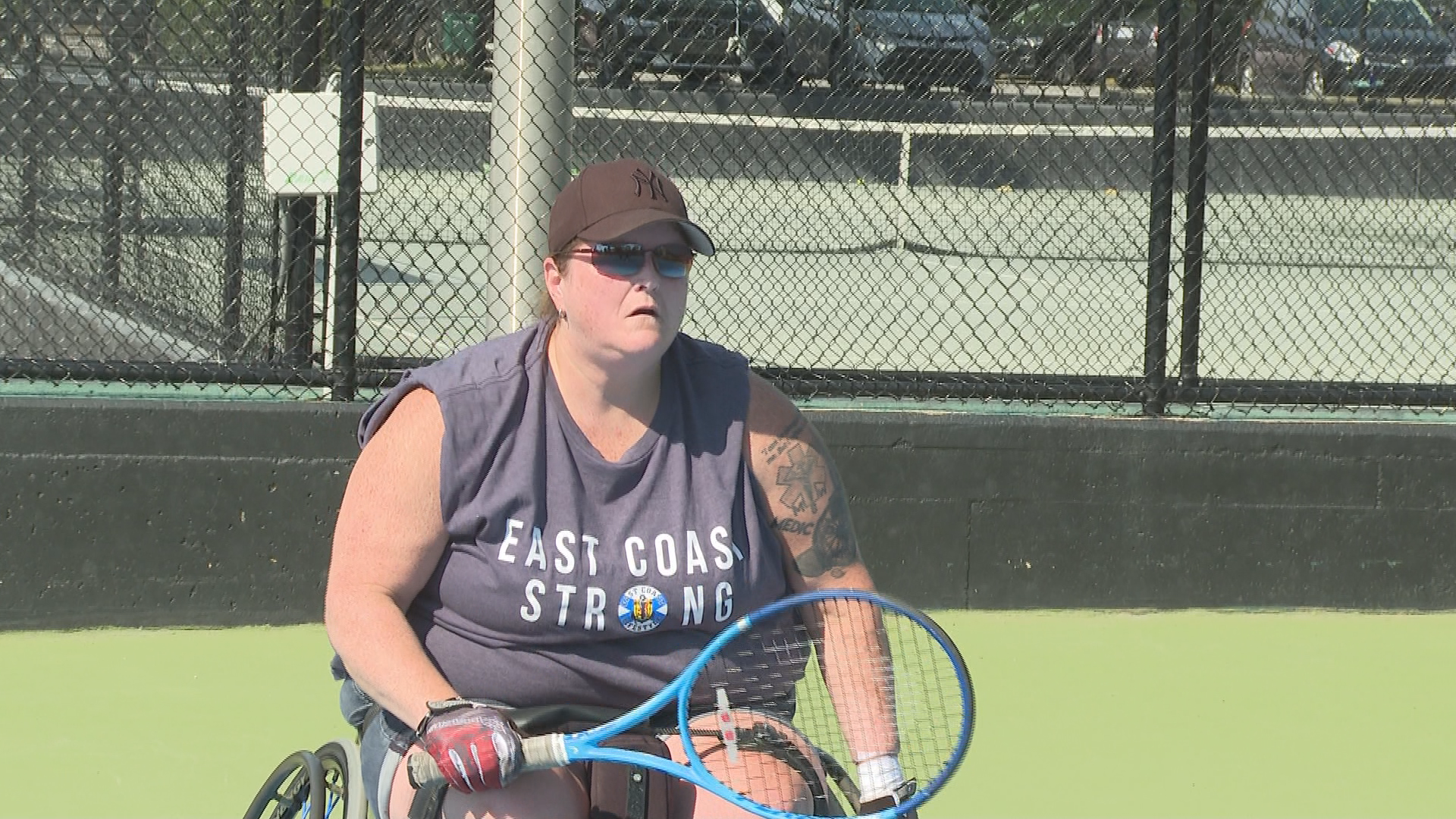 Denise Fitzgerald has been playing wheelchair tennis for a few years.