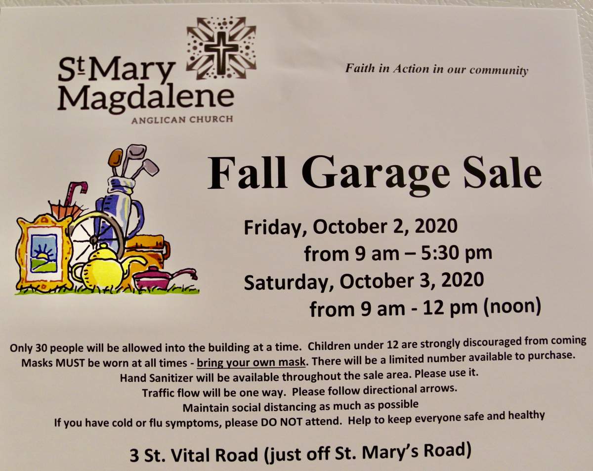 St. Mary Magdalene Anglican Church Fall Garage Sale - image