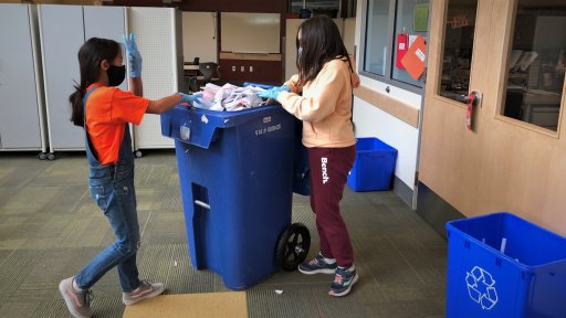 During the COVID-19 pandemic, pairs from the same cohort may collect recycling during school hours