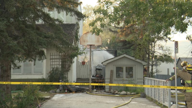 The Calgary Fire Department responds to a fire in the 1600 block of St. Andrews Place Northwest on Thursday, Sept. 3, 2020. 