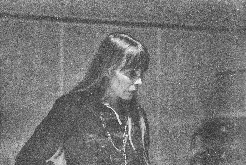 Musician Joni Mitchell recording her first album “Song to a Seagull” at Sunset Sound Recorders in 1967 in Los Angeles, California. (Photo by Sulfiati Magnuson/Getty Images)