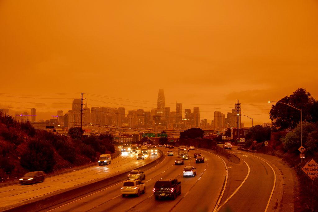 Photos Show Eerie Orange Sky Over Californias Bay Area As Devastating Wildfires Rage National 9401