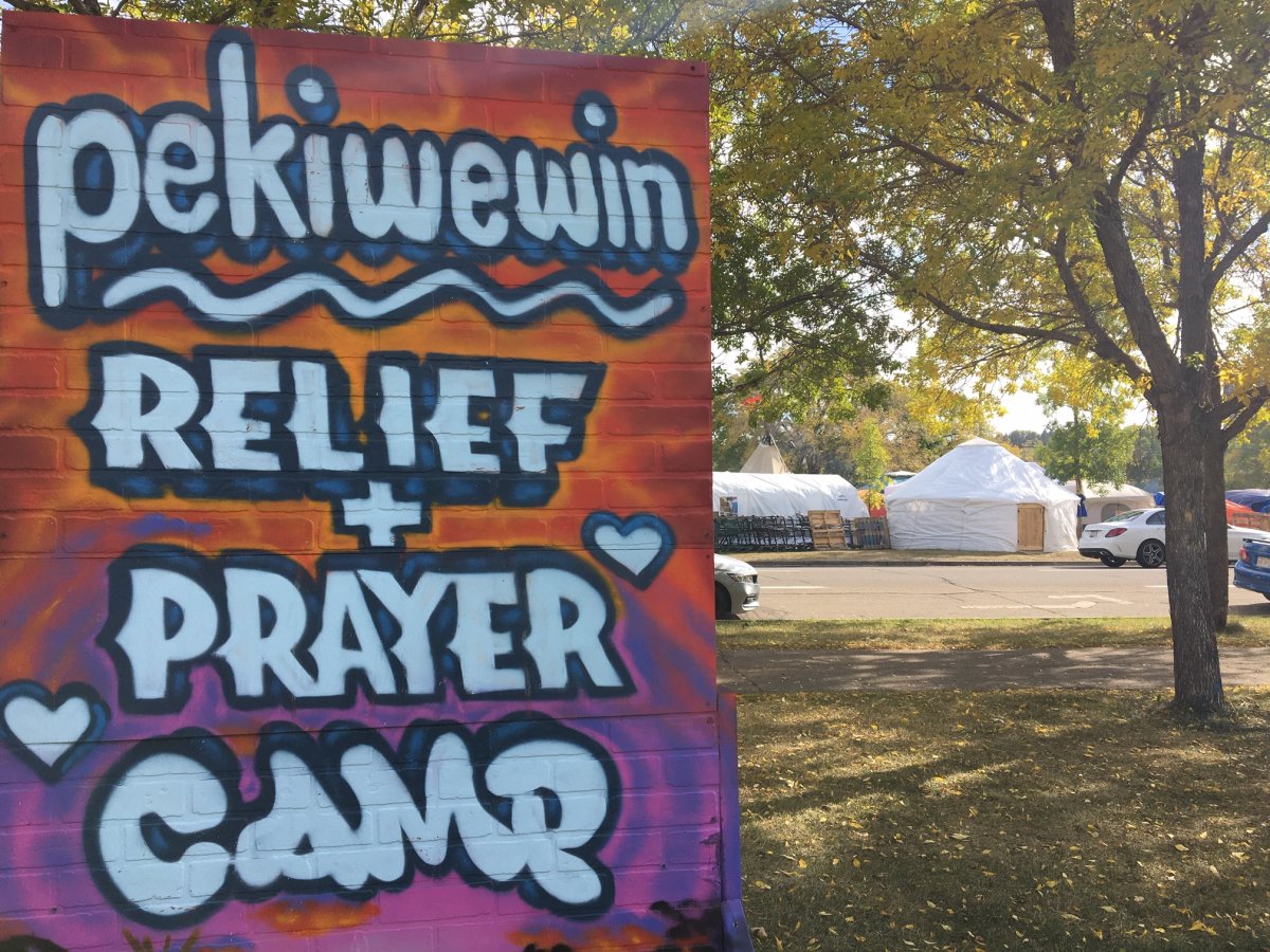 A photo of Camp Pekiwewin in Edmonton.