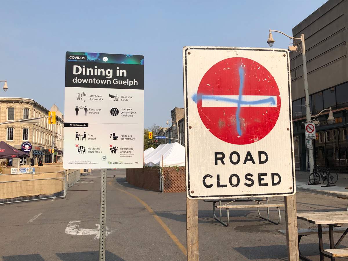 Downtown Guelph's dining district will stay open until the end of November. 