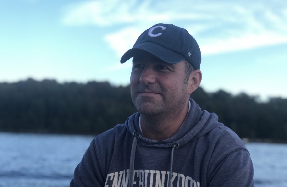 Montreal Canadiens owner Geoff Molson is pictured after rescuing the pilot of a small seaplane that crashed into the waters of Lake Massawippi in North Hatley, Que., on Saturday morning.