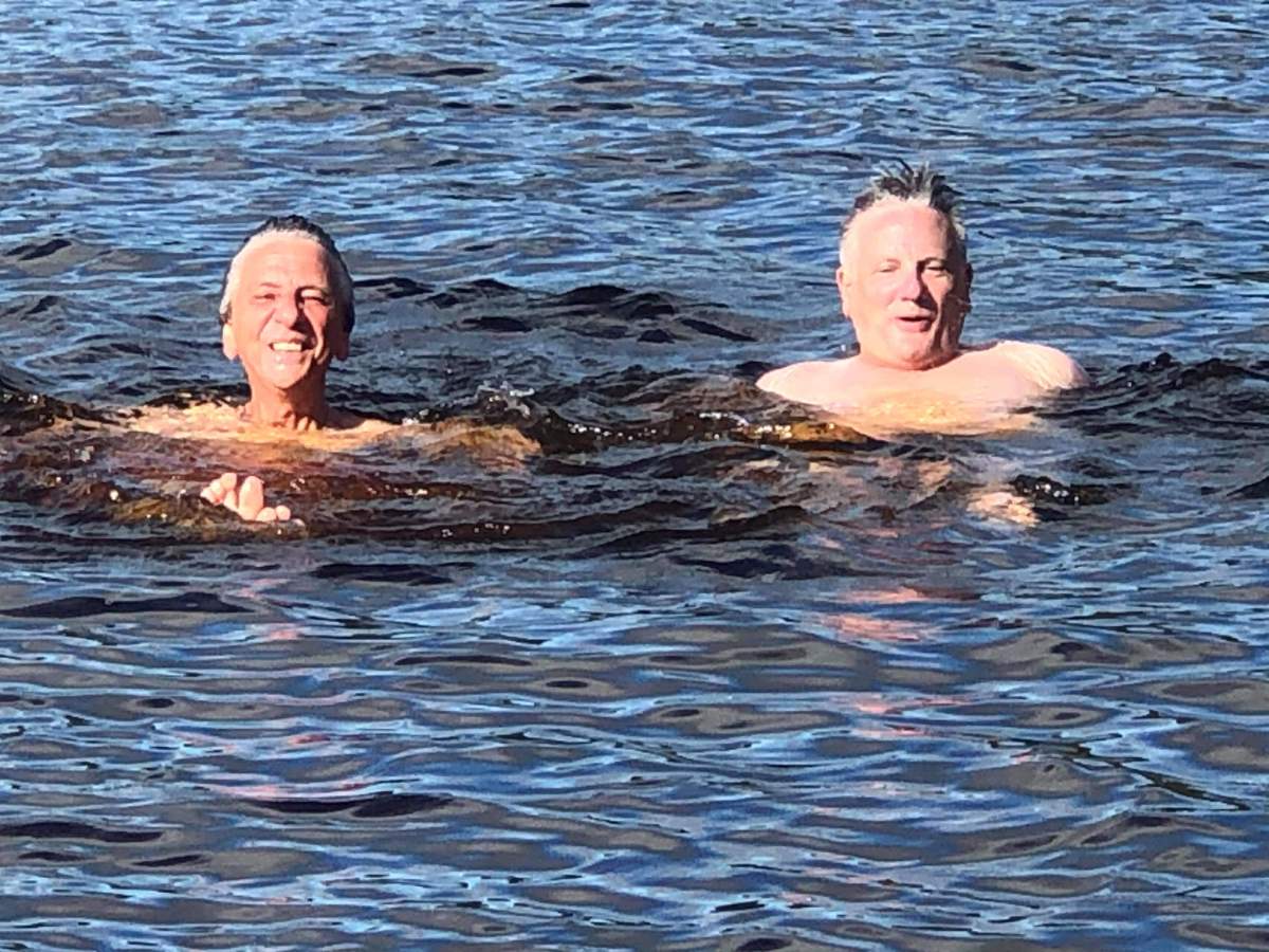 Eddy and his brother Tom Nolan in Jackfish Lake