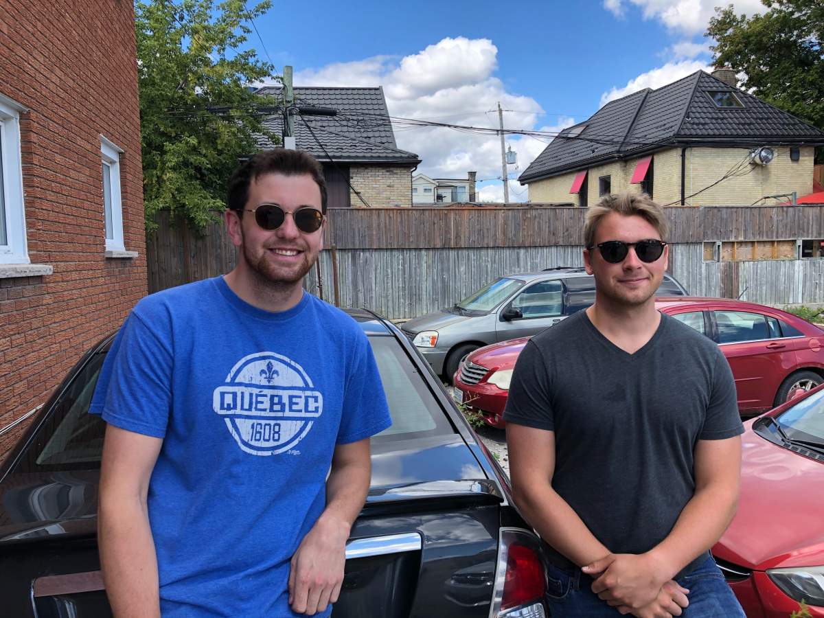Despite living in an area that’s been linked to a number of new COVID-19, downtown residents Chris Drummond (left) and Jesse Bolton say they’re not concerned about getting infected, so long as they follow health guidelines.