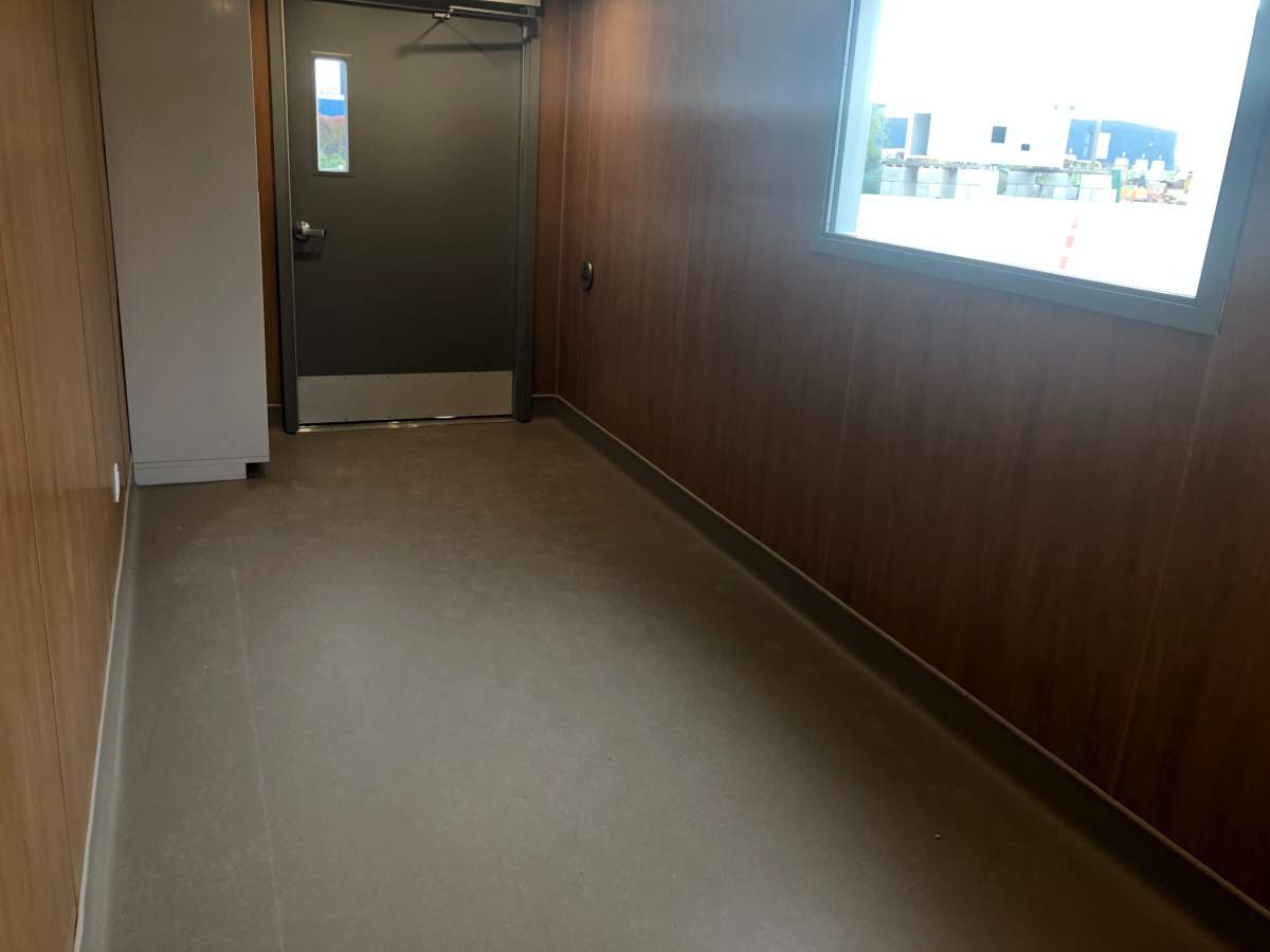 Inside one of Manitoba’s new visiting shelters for seniors in care homes.