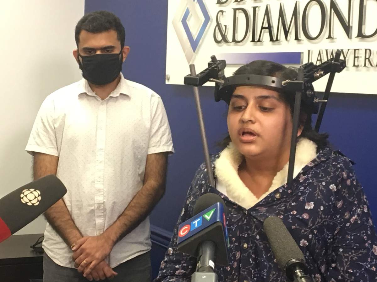 Sweta Patel was seriously injured when an all-terrain Ice Explorer tour bus rolled off a road to the Athabasca Glacier at the Columbia Icefield in Jasper National Park on July 18, 2020.
