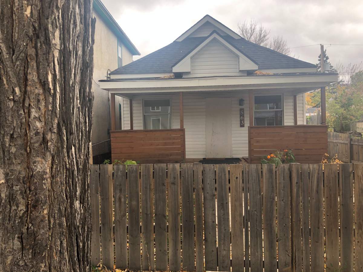 A house that caught fire on Langside Avenue early Sunday morning.