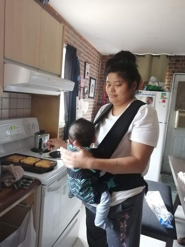 Joyce Echaquan with her baby