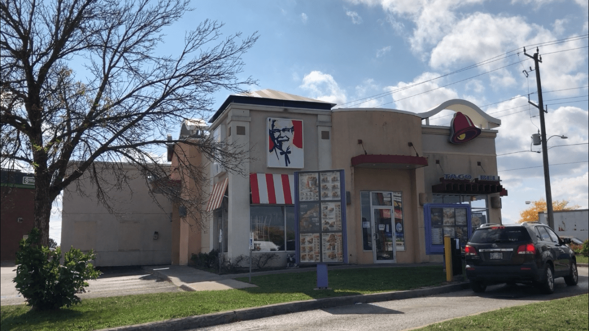 The KFC/Taco Bell restaurant on Lansdowne Street in Peterborough was closed on Monday after an employee at KFC tested positive for COVID-19.