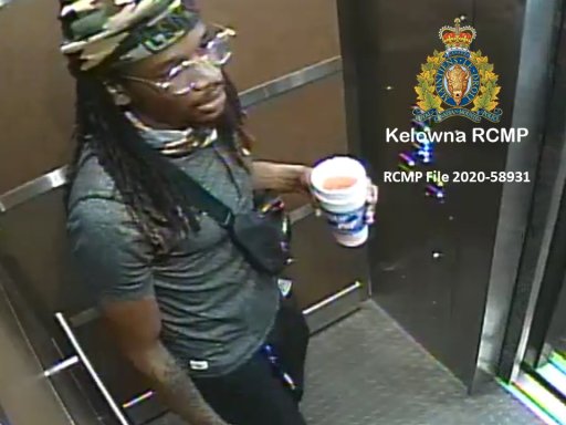 Another surveillance photo of the man that Kelowna RCMP are calling a person of interest.