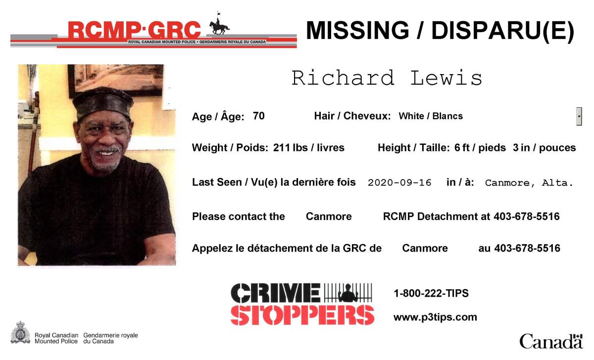 Richard Lewis, 70, was last seen leaving his residence in Spring Creek around 9 p.m. on Sept. 16, 2020.