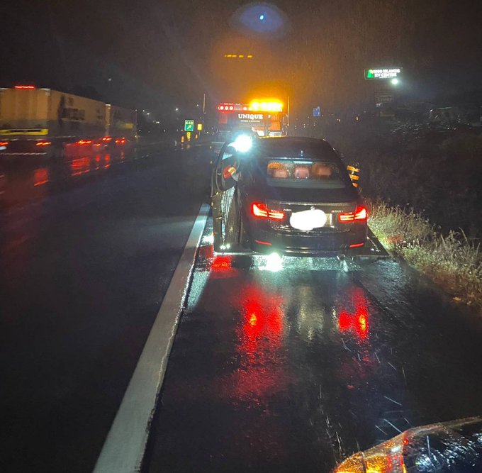 A 19-year-old Toronto man's car was impounded after he was allegedly caught speeding near Gananoque, Ont., with a bong in his lap.