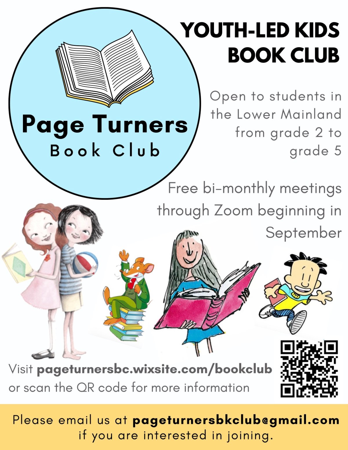 Introductory Meeting for Page Turners Kids Book Club! - image