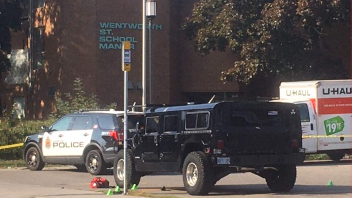 Police say a 60-year-old Hamilton man was found beside his vehicle with apparent fatal stab wounds outside a Cannon Street East variety store Sunday Sept. 27, 2020.