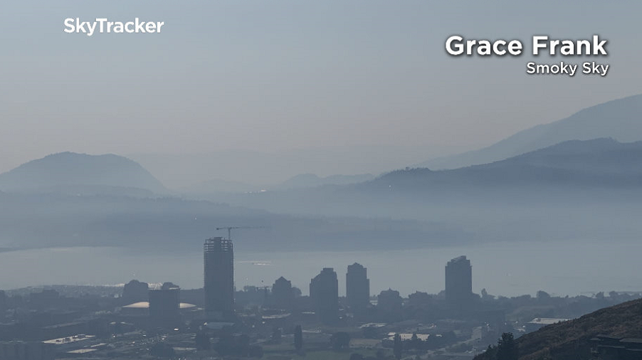 Smoky skies will linger in the Okanagan for the rest of the week and into the weekend.