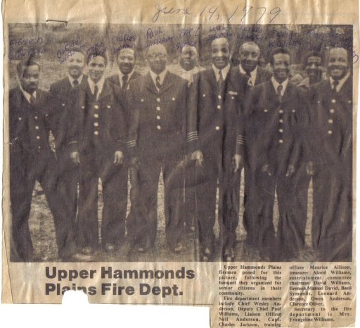 Canada’s first all Black volunteer fire department is shown in this photo, dated June 19, 1979, in Upper Hammonds Plains, N.S.