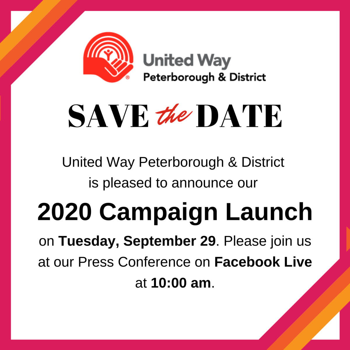 United Way Peterborough – 2020 Campaign Launch - image