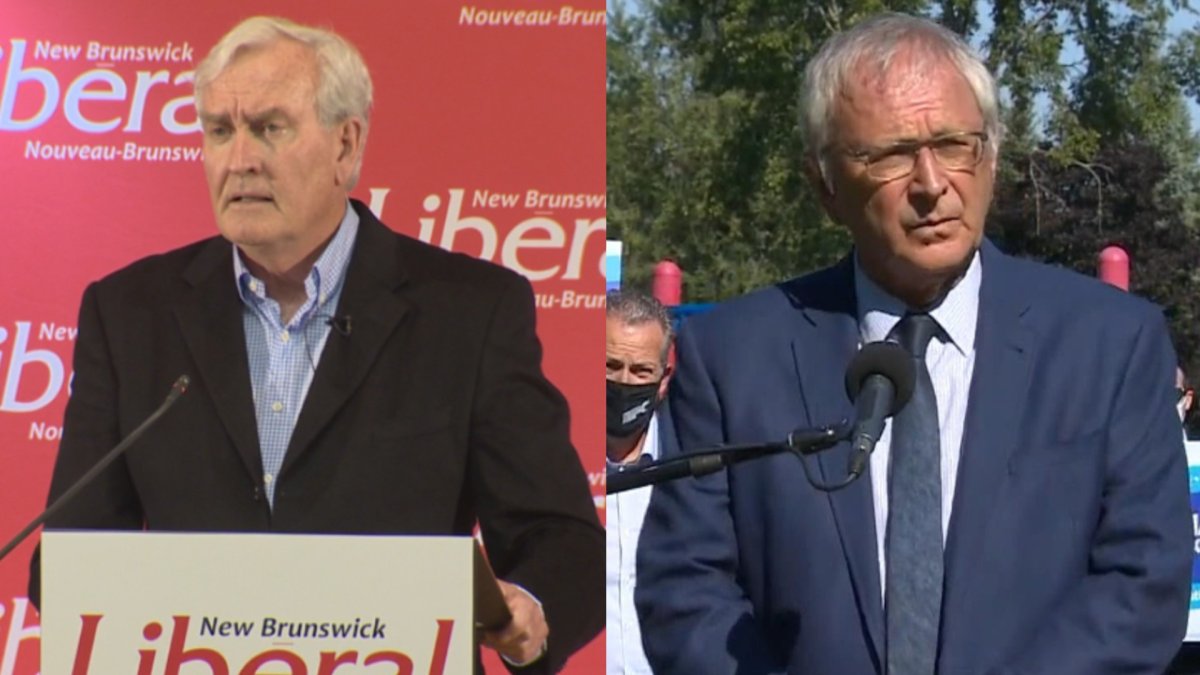 New Brunswick Liberal Leader Kevin Vickers and New Brunswick PC Leader Blaine Higgs are the two men most likely to form government after the Sept. 14 election. 